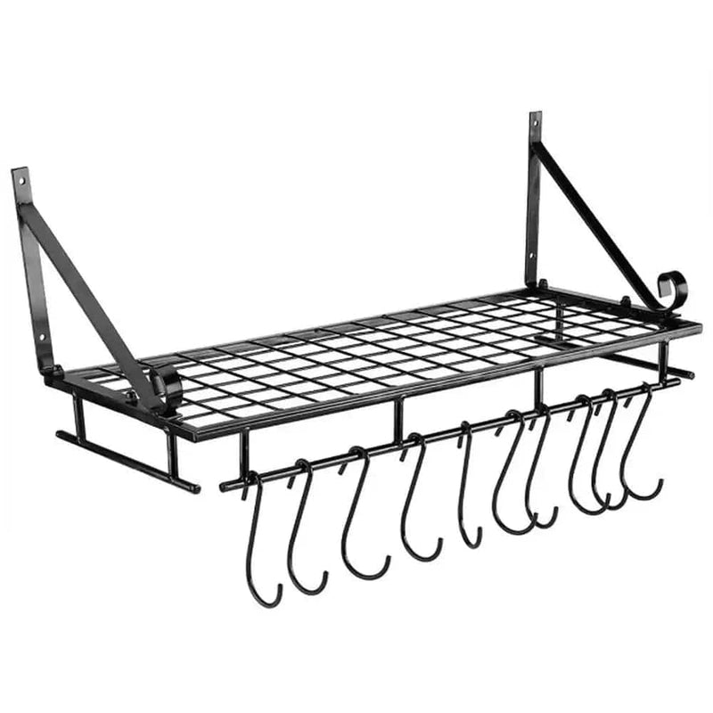Metal Kitchen Pot Rack with Hooks | Kitchen | Luvasmr - Satisfyingly Organised