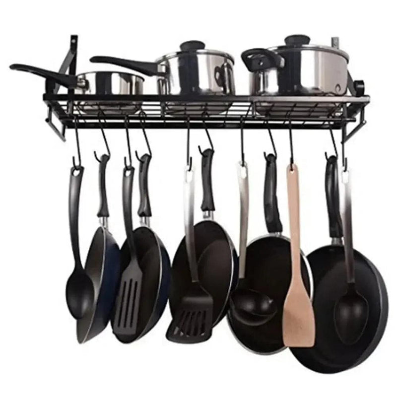 Metal Kitchen Pot Rack with Hooks | Kitchen | Luvasmr - Satisfyingly Organised