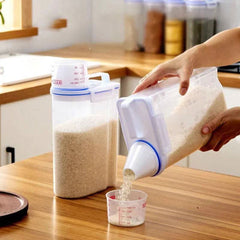 Moisture-proof Grain Storage Tank With Measuring Cup - Luvasmr