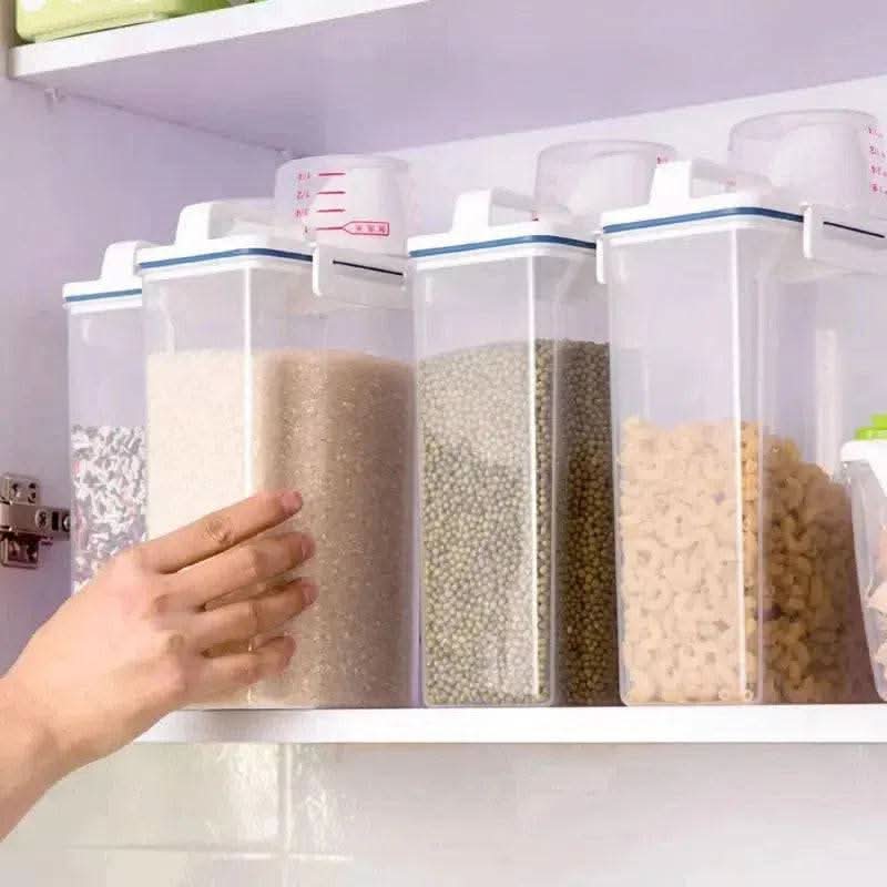 Moisture-proof Grain Storage Tank With Measuring Cup - Luvasmr