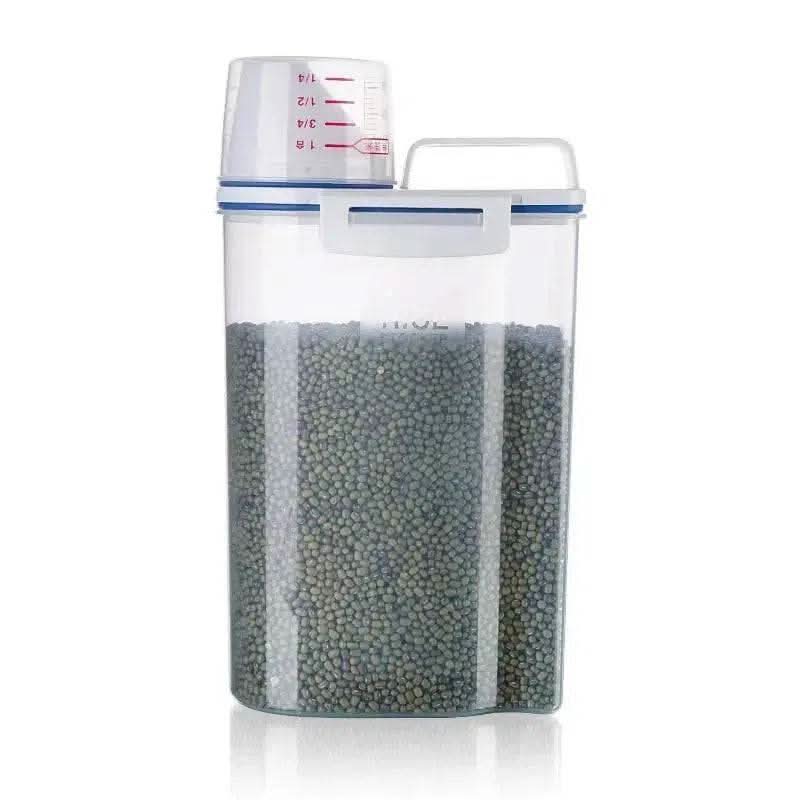 Moisture-proof Grain Storage Tank With Measuring Cup - Luvasmr