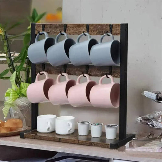 Rustic 2-Tier Coffee Mug Holder | Kitchen | Luvasmr - Satisfyingly Organised