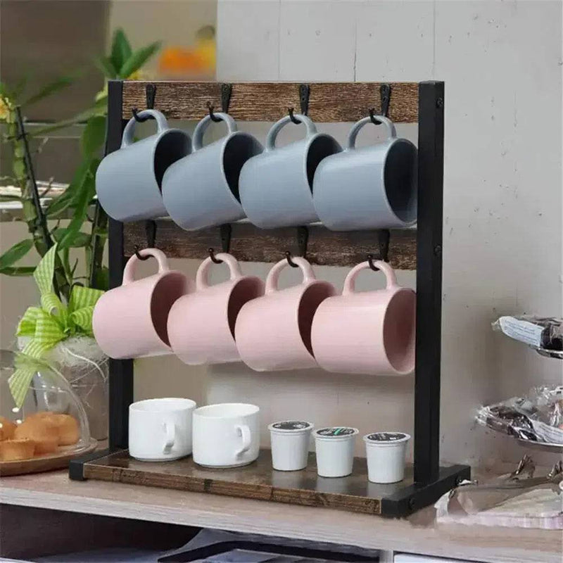 Rustic 2-Tier Coffee Mug Holder | Kitchen | Luvasmr - Satisfyingly Organised