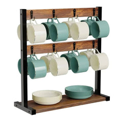Rustic 2-Tier Coffee Mug Holder | Kitchen | Luvasmr - Satisfyingly Organised