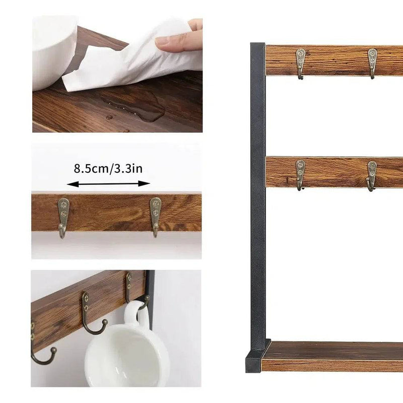 Rustic 2-Tier Coffee Mug Holder | Kitchen | Luvasmr - Satisfyingly Organised
