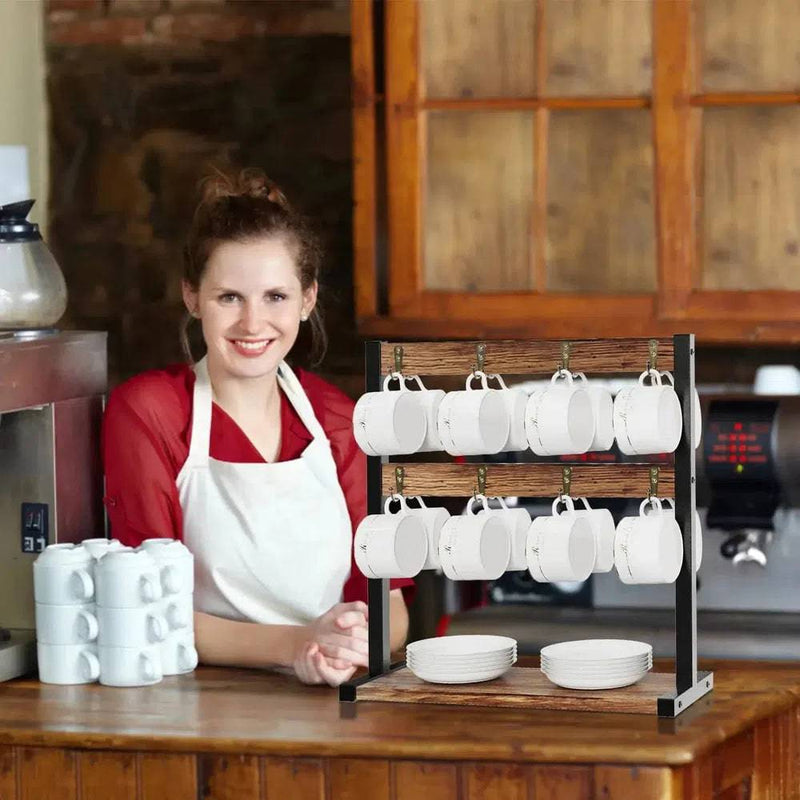 Rustic 2-Tier Coffee Mug Holder | Kitchen | Luvasmr - Satisfyingly Organised