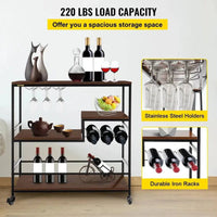 Rustic Oak & Iron Bar Cart | Kitchen | Luvasmr - Satisfyingly Organised