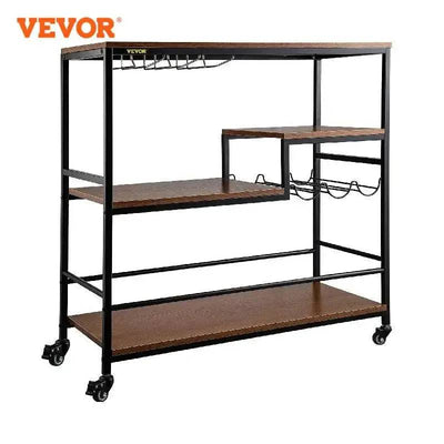 Rustic Oak & Iron Bar Cart | Kitchen | Luvasmr - Satisfyingly Organised