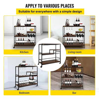 Rustic Oak & Iron Bar Cart | Kitchen | Luvasmr - Satisfyingly Organised