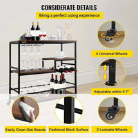 Rustic Oak & Iron Bar Cart | Kitchen | Luvasmr - Satisfyingly Organised