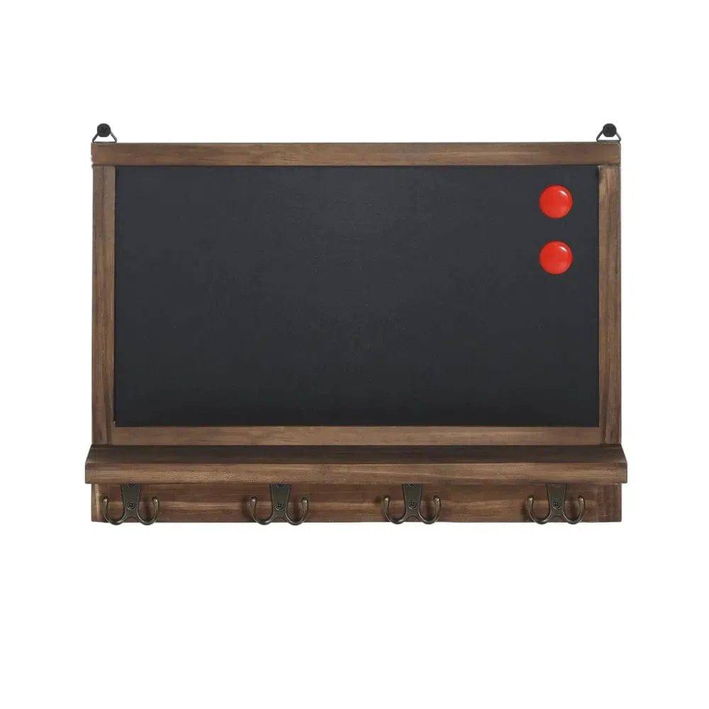 Rustic Wall-Mounted Chalkboard with Hooks & Shelf | Kitchen | Luvasmr - Satisfyingly Organised