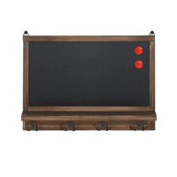 Rustic Wall-Mounted Chalkboard with Hooks & Shelf | Kitchen | Luvasmr - Satisfyingly Organised