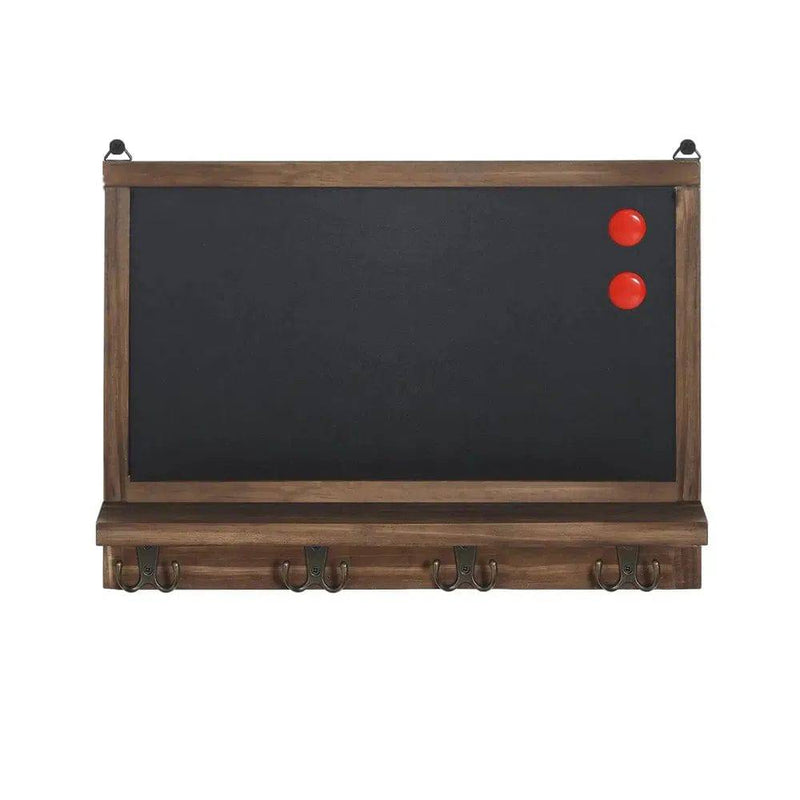 Rustic Wall-Mounted Chalkboard with Hooks & Shelf | Kitchen | Luvasmr - Satisfyingly Organised