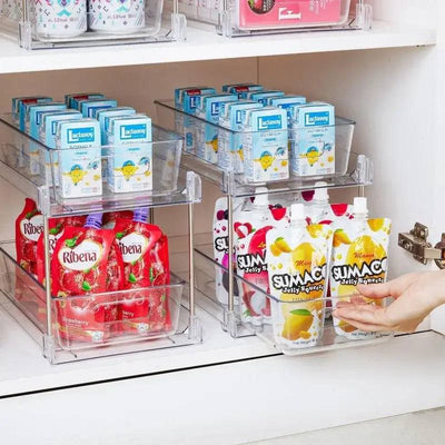 Sliding Two-Tier Under Sink Storage Rack | Kitchen | Luvasmr - Satisfyingly Organised