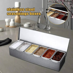 Stainless Steel Container Seasonings Boxes | Kitchen | Luvasmr - Satisfyingly Organised