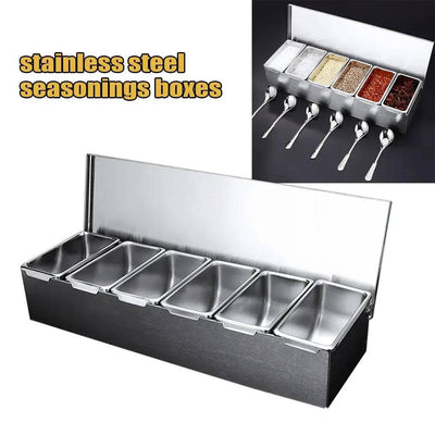 Stainless Steel Container Seasonings Boxes | Kitchen | Luvasmr - Satisfyingly Organised