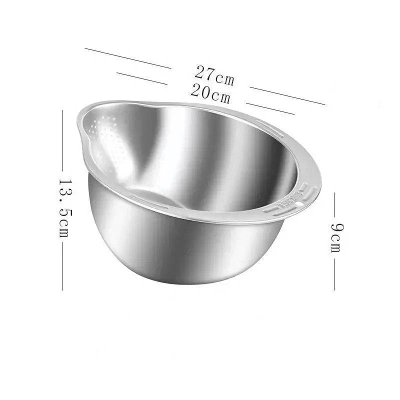 Stainless Steel Rice Washer Strainer Bowl | Kitchen | Luvasmr - Satisfyingly Organised