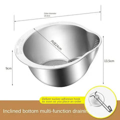 Stainless Steel Rice Washer Strainer Bowl | Kitchen | Luvasmr - Satisfyingly Organised