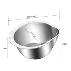 Stainless Steel Rice Washer Strainer Bowl | Kitchen | Luvasmr - Satisfyingly Organised