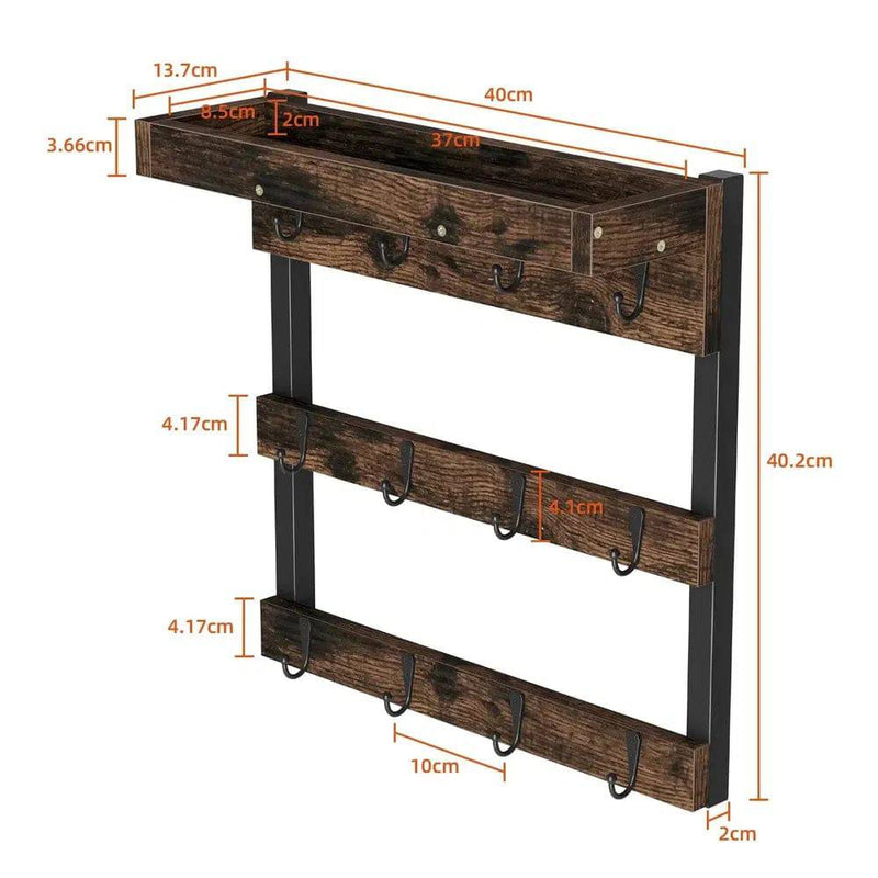 Wall Mounted Coffee Mug Holder with Shelf | Kitchen | Luvasmr - Satisfyingly Organised