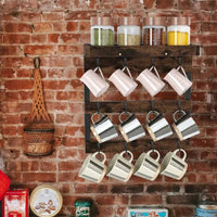 Wall Mounted Coffee Mug Holder with Shelf | Kitchen | Luvasmr - Satisfyingly Organised