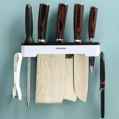 Wall-Mounted Kitchen Knife Holder & Multi-Functional Storage Rack | Kitchen | Luvasmr - Satisfyingly Organised
