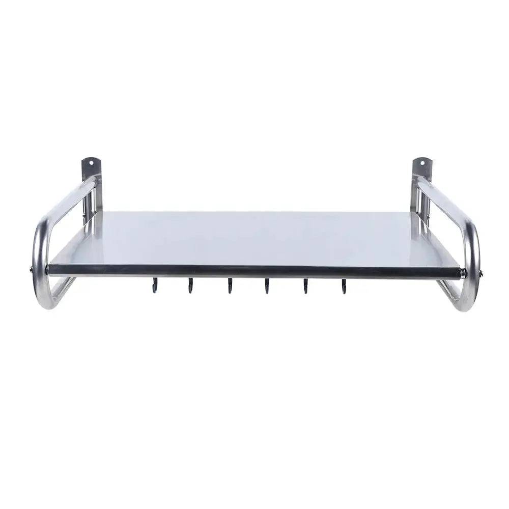 Wall-Mounted Microwave Oven Shelf with Hooks | Kitchen | Luvasmr - Satisfyingly Organised