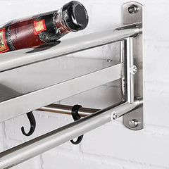 Wall-Mounted Microwave Oven Shelf with Hooks | Kitchen | Luvasmr - Satisfyingly Organised