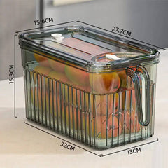 Refrigerator Storage Food Container Fresh Vegetable Fruit Boxes Drain Basket Storage Containers Pantry Kitchen Organizer |  | Luvasmr - Satisfyingly Organised