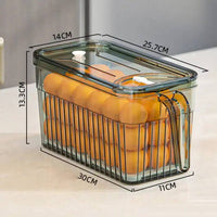 Refrigerator Storage Food Container Fresh Vegetable Fruit Boxes Drain Basket Storage Containers Pantry Kitchen Organizer |  | Luvasmr - Satisfyingly Organised
