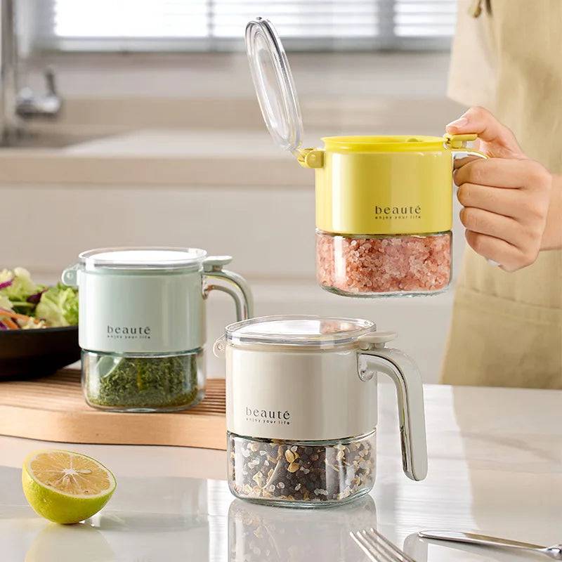 Push-Type Sealed Seasoning Jar | Kitchen | Luvasmr - Satisfyingly Organised