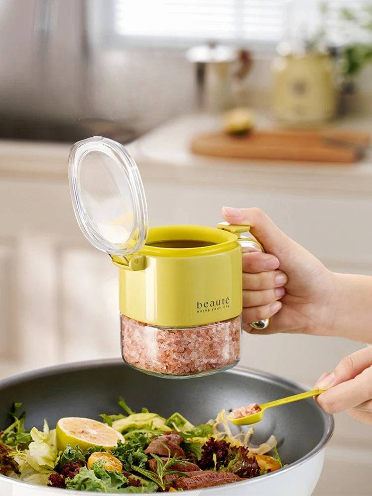 Push-Type Sealed Seasoning Jar | Kitchen | Luvasmr - Satisfyingly Organised