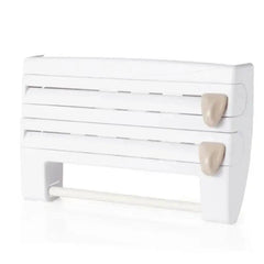 4-in-1 Wall-Mounted Cling Film Cutter & Paper Towel Holder | Kitchen | Luvasmr - Satisfyingly Organised