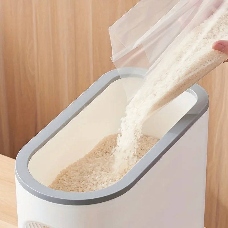 Large Capacity Rice Bucket with Measuring Cup | Kitchen | Luvasmr - Satisfyingly Organised