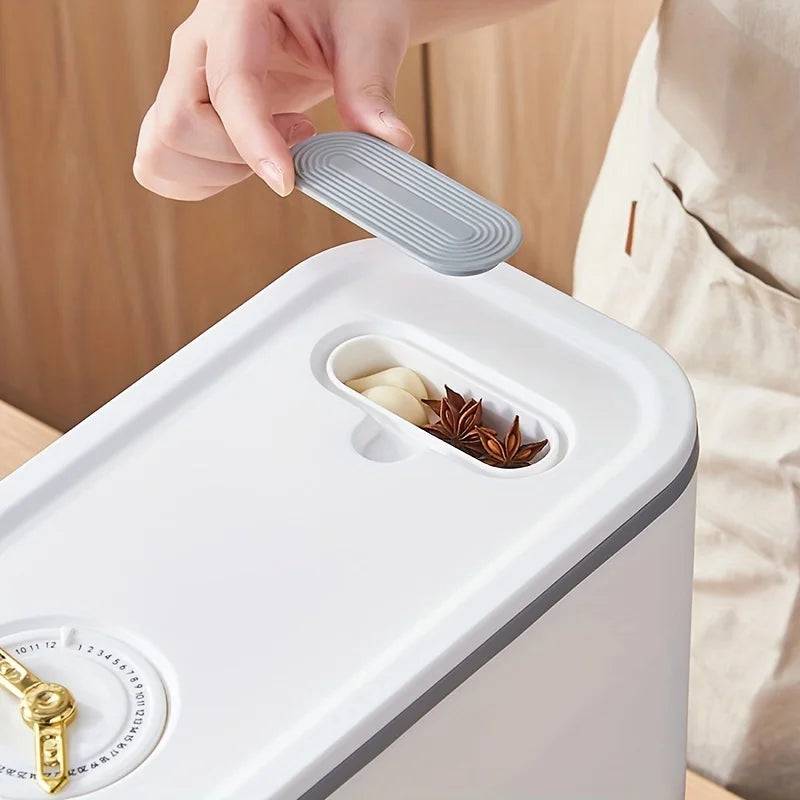 Large Capacity Rice Bucket with Measuring Cup | Kitchen | Luvasmr - Satisfyingly Organised