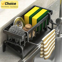 Stainless Steel Sink Cleaning Tools Storage Rack | Kitchen | Luvasmr - Satisfyingly Organised