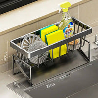 Stainless Steel Sink Cleaning Tools Storage Rack | Kitchen | Luvasmr - Satisfyingly Organised