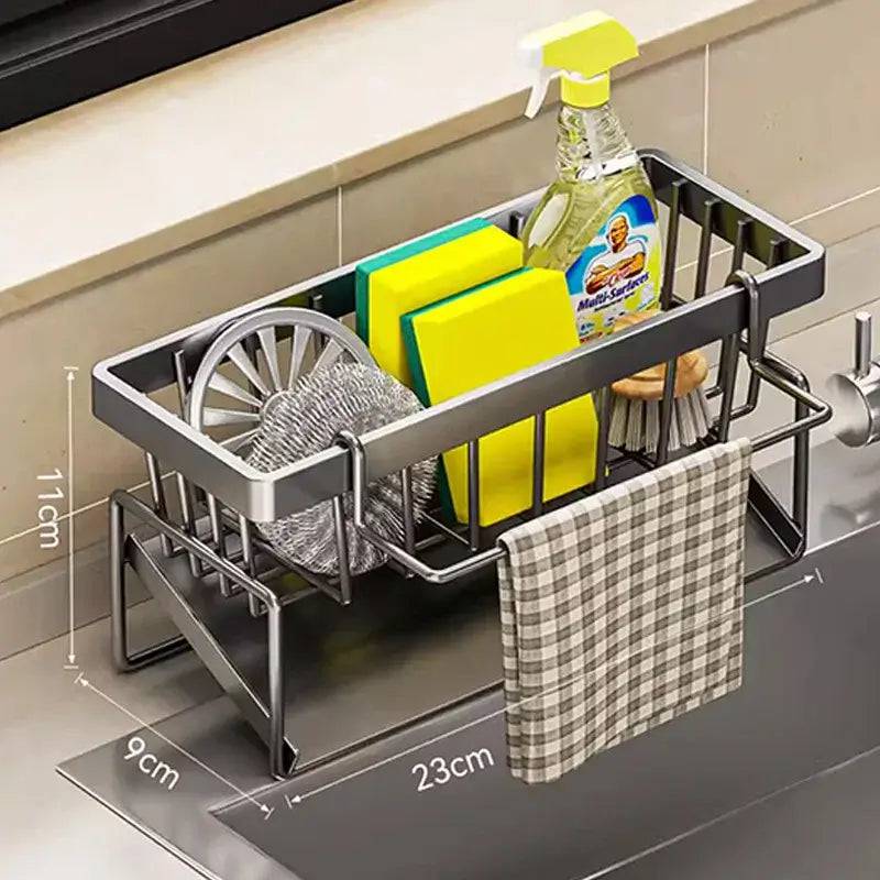 Stainless Steel Sink Cleaning Tools Storage Rack | Kitchen | Luvasmr - Satisfyingly Organised