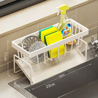 Stainless Steel Sink Cleaning Tools Storage Rack | Kitchen | Luvasmr - Satisfyingly Organised
