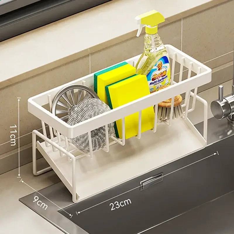 Stainless Steel Sink Cleaning Tools Storage Rack | Kitchen | Luvasmr - Satisfyingly Organised