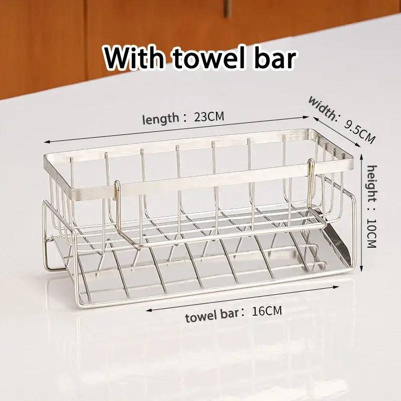Stainless Steel Sink Cleaning Tools Storage Rack | Kitchen | Luvasmr - Satisfyingly Organised