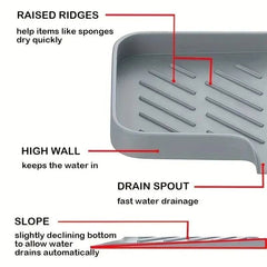 Sink Silicone Tray with Drainage | Kitchen | Luvasmr - Satisfyingly Organised
