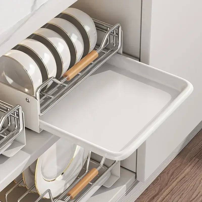 Pull-Out Kitchen Storage Dish Rack | Kitchen | Luvasmr - Satisfyingly Organised