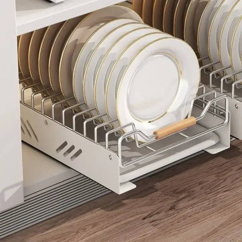 Pull-Out Kitchen Storage Dish Rack | Kitchen | Luvasmr - Satisfyingly Organised