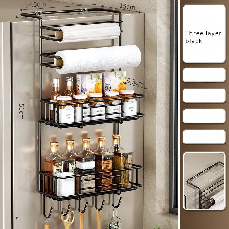 Refrigerator Side Storage Rack | Kitchen | Luvasmr - Satisfyingly Organised