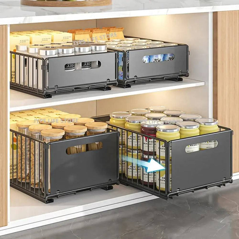 Kitchen Pull-Out Storage Rack & Spice Organiser | Kitchen | Luvasmr - Satisfyingly Organised