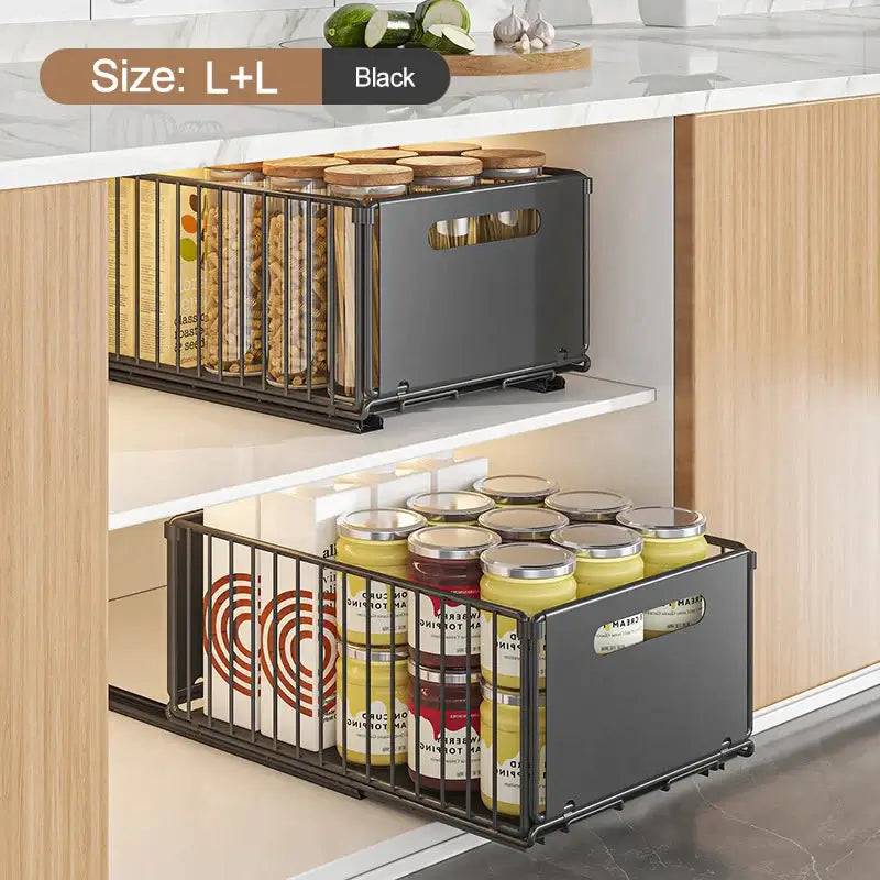 Kitchen Pull-Out Storage Rack & Spice Organiser | Kitchen | Luvasmr - Satisfyingly Organised