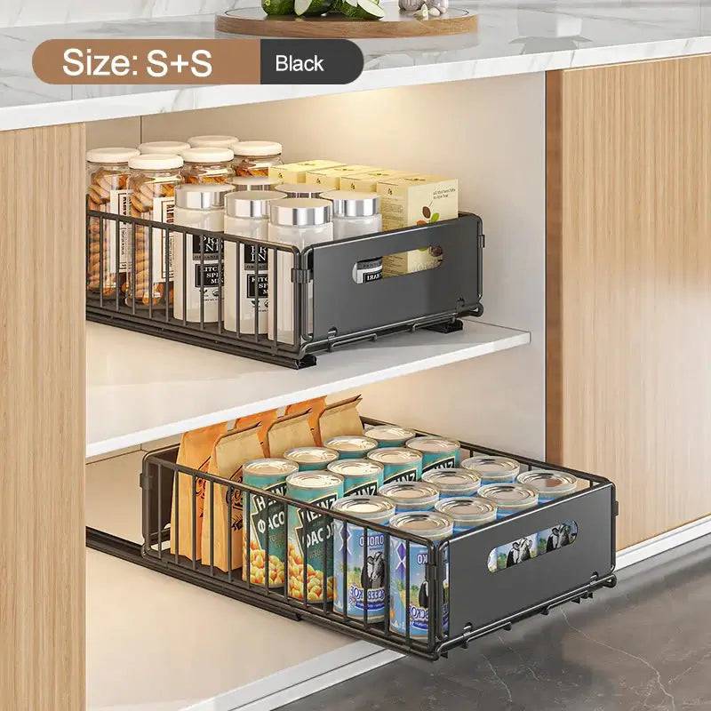 Kitchen Pull-Out Storage Rack & Spice Organiser | Kitchen | Luvasmr - Satisfyingly Organised