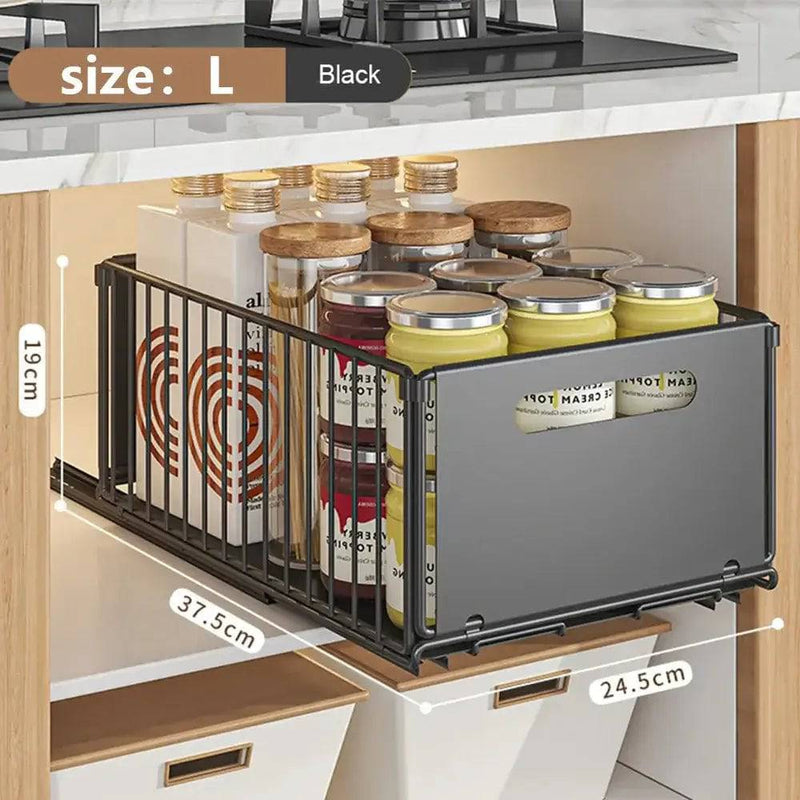 Kitchen Pull-Out Storage Rack & Spice Organiser | Kitchen | Luvasmr - Satisfyingly Organised
