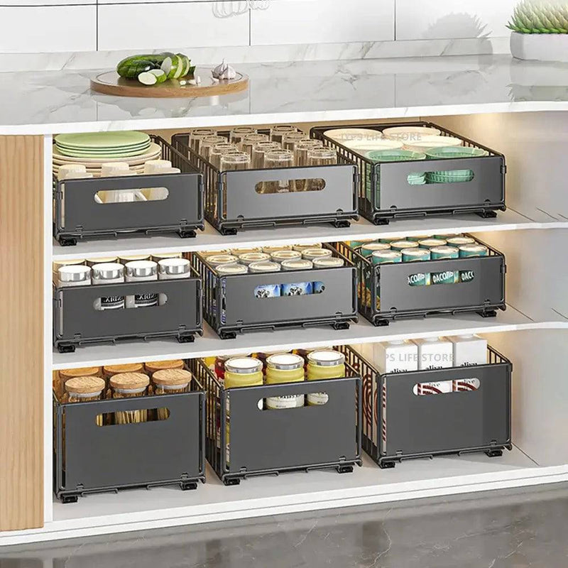 Kitchen Pull-Out Storage Rack & Spice Organiser | Kitchen | Luvasmr - Satisfyingly Organised